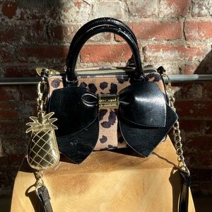 Betsey Johnson, leopard mini purse